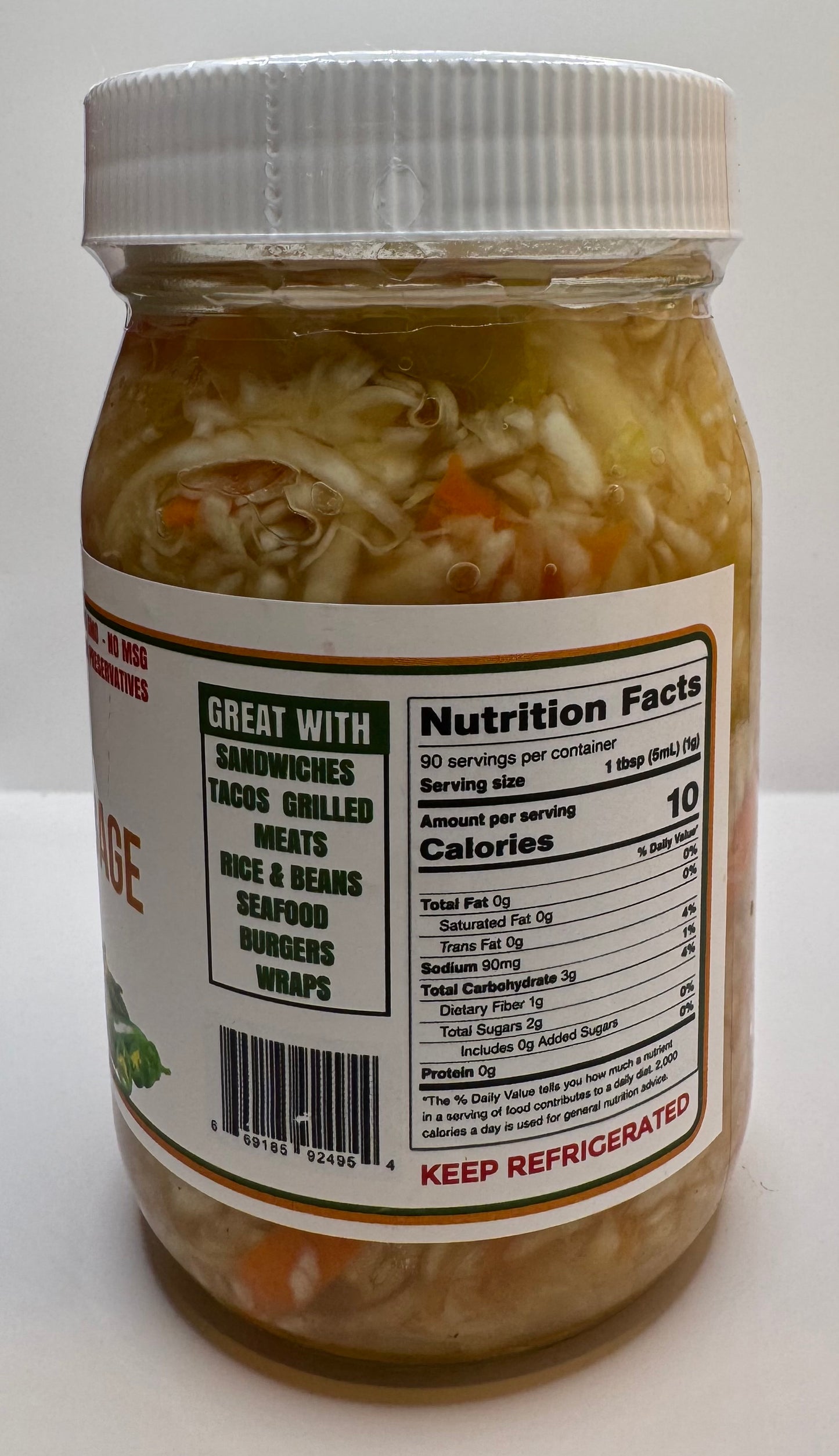 Pickled Cabbage Slaw ( MILD ) "PIKLIZ"