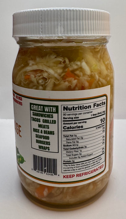 Pickled Cabbage Slaw ( MILD ) "PIKLIZ"