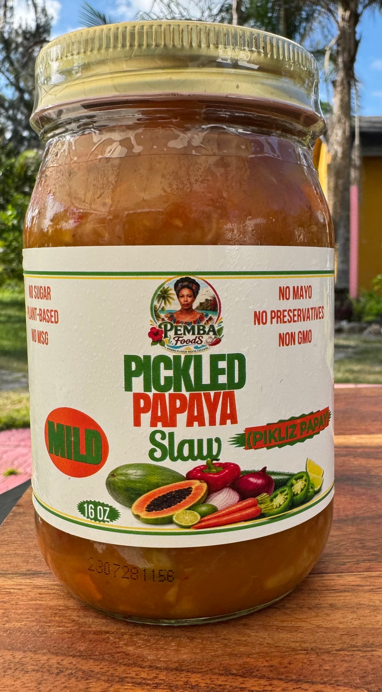 Pickled Papaya Slaw (MILD) Pikliz Papay