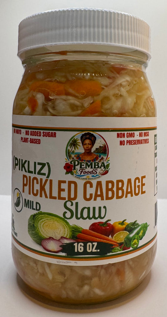 Pickled Cabbage Slaw ( MILD ) "PIKLIZ"